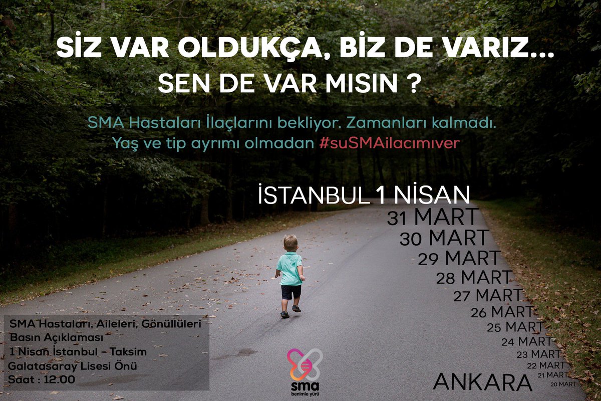 SMA Hastaları, Aileleri ve Gönüllüleri, 1 Nisan Basın Açıklaması.İstanbul - Taksim.  <a href="/smabenimleyuru/">SMA Benimle Yürü</a> #1nisan #suSMAilacımıver