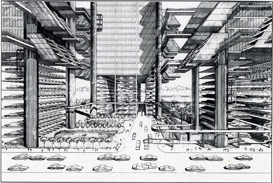 希少特大 ポール・ルドルフ 建築図面 版画 2枚セット 額装済 NY画商旧蔵 michi on X: 