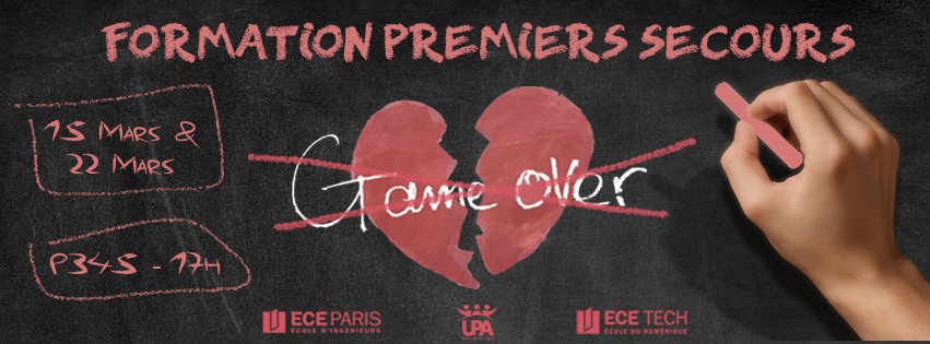 Notre association humanitaire <a href="/UPAUnisPourAgir/">UPA Unis Pour Agir</a> (en collaboration avec la <a href="/CroixRouge/">Croix-Rouge fr</a>) organise un atelier de Formation Premiers Secours ce jeudi 22 mars à partir de 17h. 

Inscriptions : docs.google.com/spreadsheets/d…

#ecoledingenieurs #formationpremierssecours #vieassoece