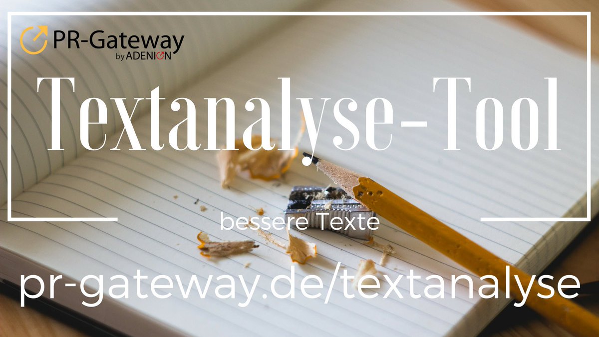 PRGateway's tweet photo. Sind Ihre Texte fit fürs Internet? Mit dem #TextanalyseTool lässt sich die Qualität Ihrer Texte mit nur einem Klick analysieren. Ein guter Beitrag benötigt mehr als eine gute Idee. #Headline #Keywords #OnlinePR #Pressemeldung #SEO https://t.co/mn4w9QdGHy https://t.co/6hhq8imEBl