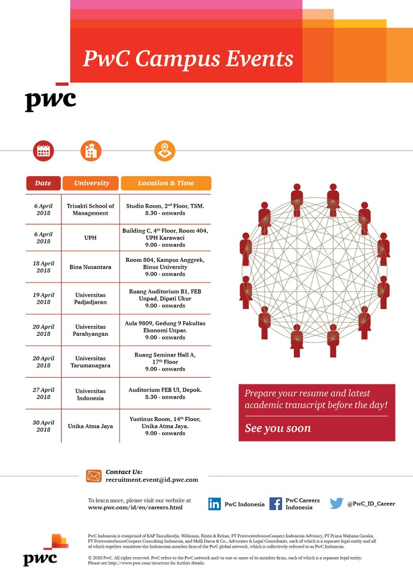Kick start your career. Take this opportunity of a lifetime in PwC campus event then grow with us!
