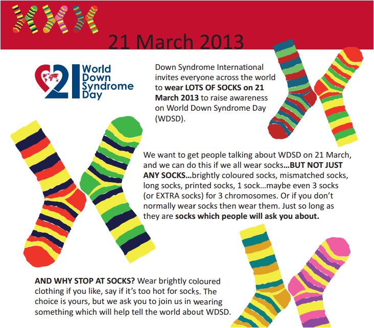 Wear your socks, learn something new today and spread the word! 