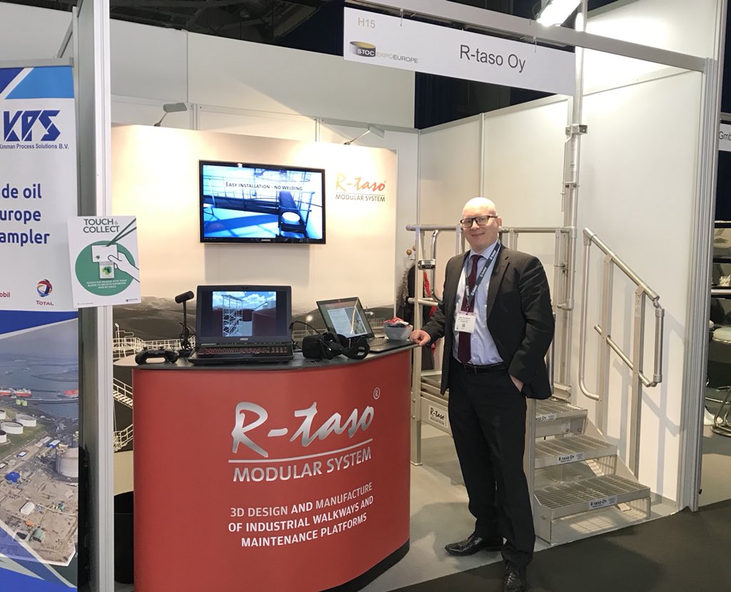 RtasoOfficial's tweet photo. Day2! Welcome to Ahoy Rotterdam, stand H15! @StocExpo #virtualreality #3DDesign #worksafety #modularstructure #StocExpo #walkwaysolution https://t.co/wEuAEPXwr6