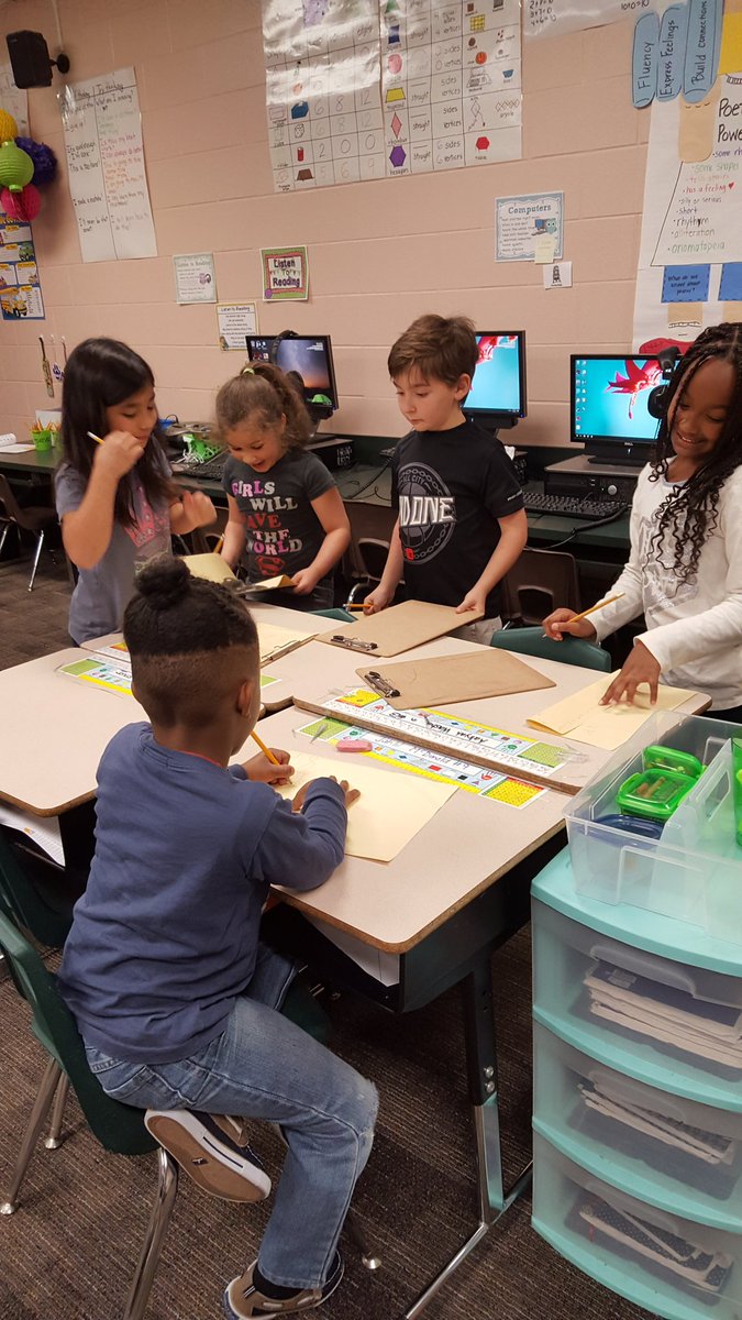 MrsG42010394's tweet photo. First grade students collaborating with each other by generating their own questions, then gathering data to analyze so they can create either a bar graph or a pictograph.  Loving math! #drive4purpose @HumbleISD_HE https://t.co/fshUPRUu59