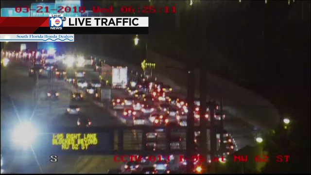 CONSTRUCTION UPDATE: I-95 SB & NW 62nd St. A right lane remains blocked. #TRAFFICALERT #TRAFFIC #MIAMI https://t.co/2k0l7urn8x