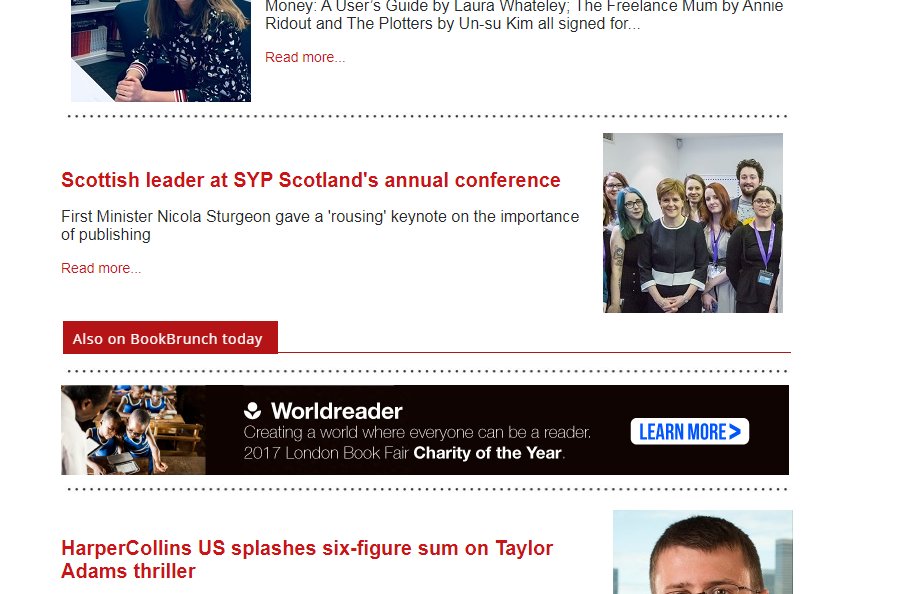 kirstinlamb's tweet photo. I spy something amazing in the latest @BookBrunch newsletter... π #sypvs https://t.co/7t9JQ0PX7B https://t.co/Gi6PkwUp7J