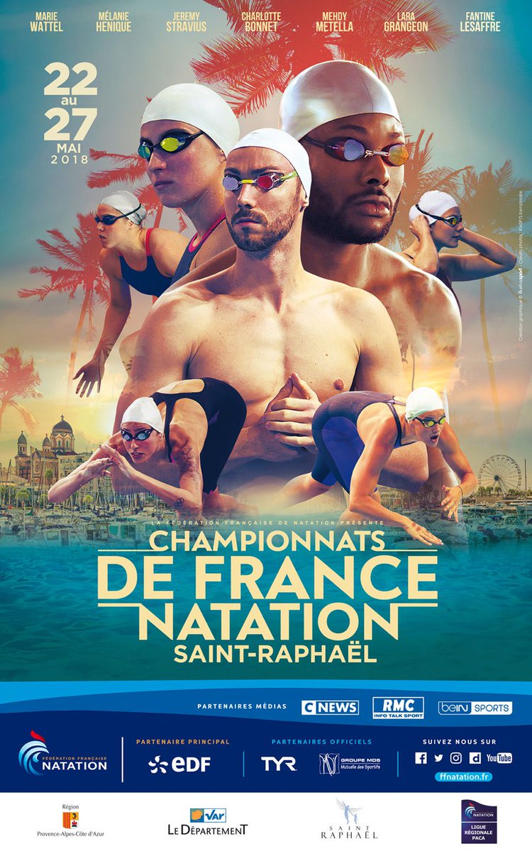 [Evénement] Découvrez en avant première l'affiche des Championnats de France de Natation <a href="/FFNatation/">FFN</a> qui se dérouleront du 22 au 27 Mai 2018 au stade nautique de <a href="/VilleStRaphael/">Ville de Saint-Raphaël</a> ! En savoir plus ▶️ bit.ly/ECA-NatationEl… #VisitEsterel #CotedAzurFrance