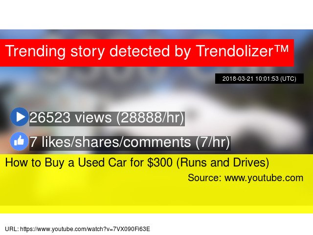 Carbuyizer's tweet image. How to Buy a Used Car for $300 (Runs and Drives) #Instagram #Facebook #carchecklist carbuying.trendolizer.com/2018/03/how-to…
