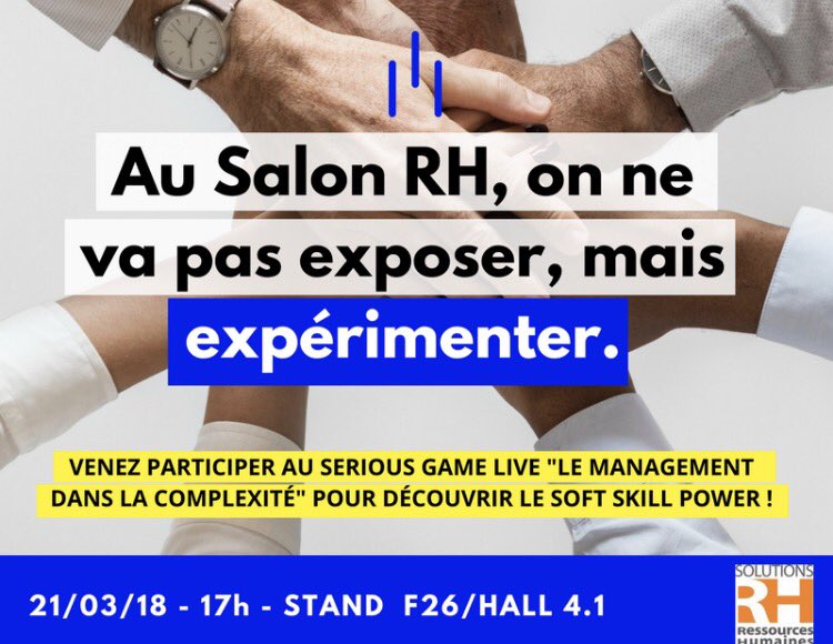 TalentCampus1's tweet photo. H-5 avant que l'on hacke le @Solutions_RH ! Venez découvrir le #softskillspower avec notre équipe et @CocoworkerFr. #learningbydoing #trainingdifferent https://t.co/a0Z5UUBKDj