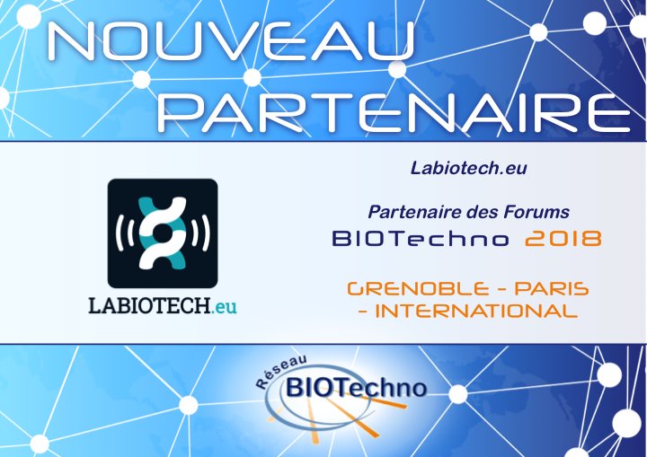 <a href="/Labiotech_eu/">Labiotech.eu</a> sera cette année encore notre partenaire! 😀 C'est le média incontournable des biotechnologies. Merci pour leur soutien. #biotech #event #career #PhD