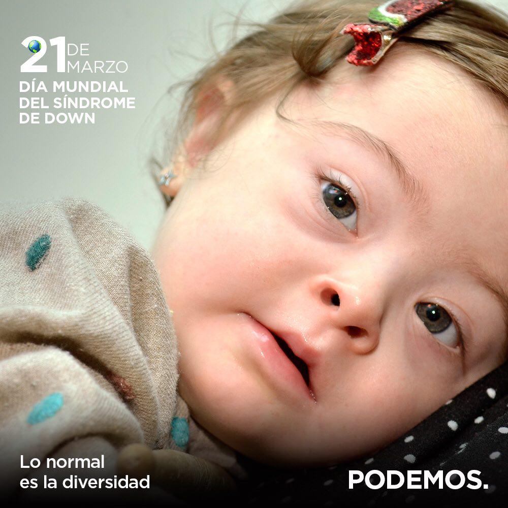 👨‍👩‍👧 En el #DiaMundialdelSindromedeDown reivindicamos derechos efectivos y respeto, porque #LoNormalEsLaDiversidad.