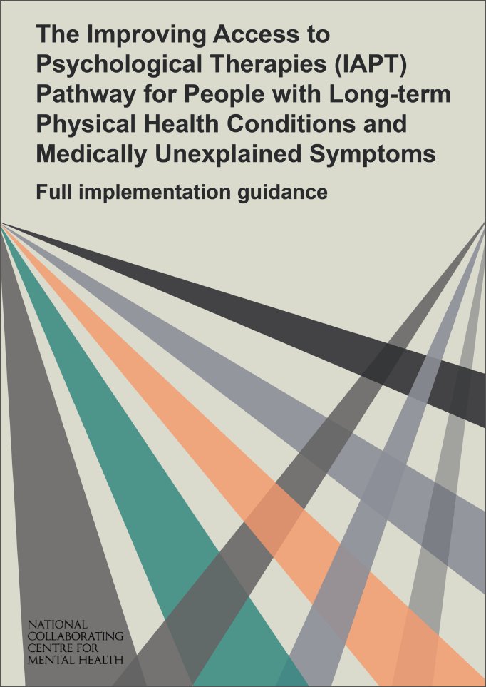 NCCMentalHealth's tweet photo. It's out! 🎊🎉The pathway for #IAPT service for people with long-term physical health conditions &amp; medically unexplained symptoms is now published. Full guidance &amp; other documents are available on the College website: https://t.co/J9NQR4oCzg RT &amp; share #IAPT_LTC #mentalhealth https://t.co/qFAsMVeAbS