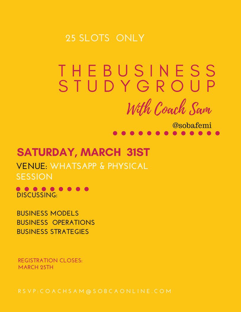 When you know your onions, you won’t shake.
.
Do you know your onions?
.
Do you want to know your onions?
.
Show me proof of your answer.
.
.
BUSINESS STUDY GROUP BSG is the #koko right now.
.
📞 0807 361 0884
.
✉️ coachsam@sobcaonline.com
.
DM: <a href="/sobafemi/">THE OCTOPUS</a>