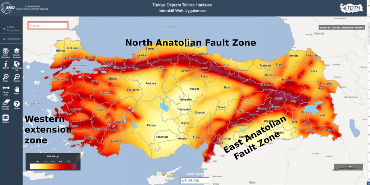 The new, interactive, seismic hazard map for Turkey clearly shows the