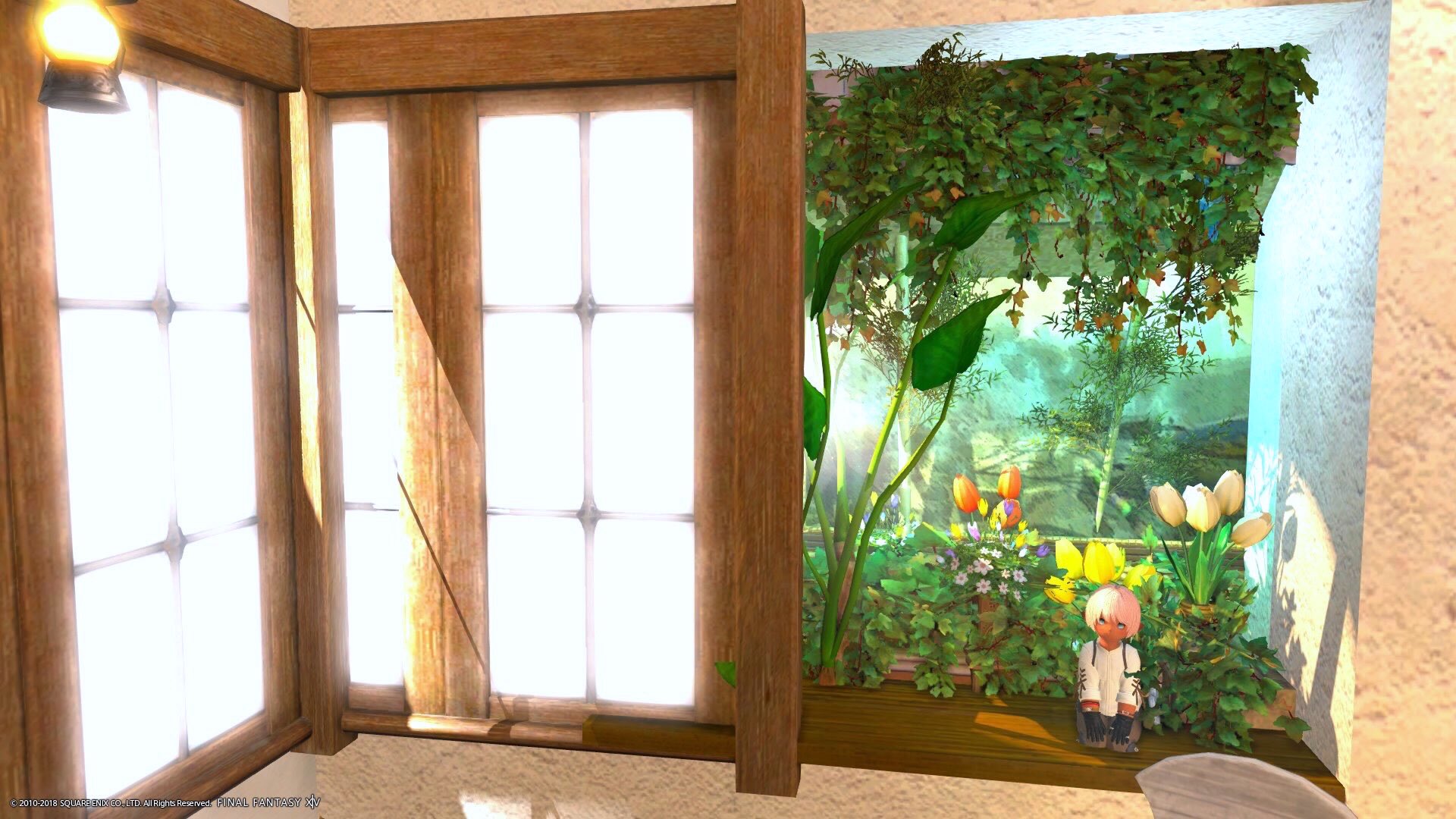 kame kame val鯖 ff14 on Twitter &quot;アパルトメントで蔦の絡まる窓とお花に囲まれたお部屋🌸 庭の見える窓はシェーノ