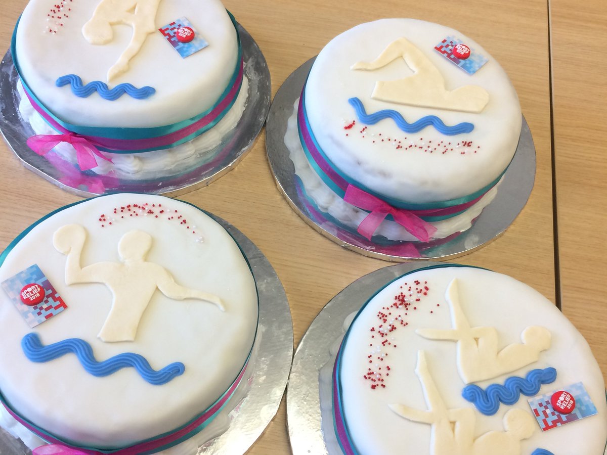 Swim_England's tweet photo. Today's #SportRelief activity was a sporty #cake sale! 

Check out some of these amazing swimming cakes baked by our very own #team members... @sportrelief https://t.co/qLAU0YBmK4