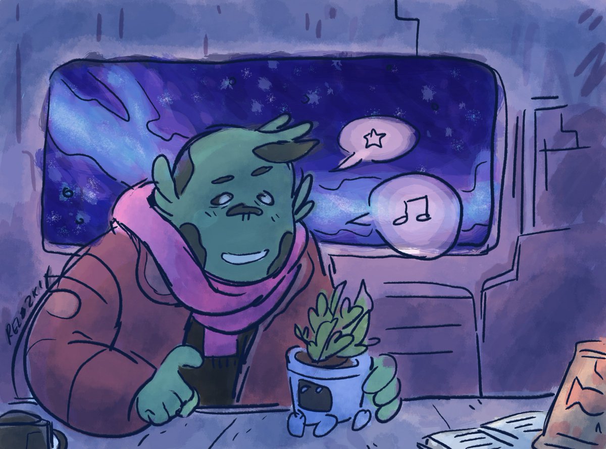 captainrelbert's tweet photo. tfw college is hard so you jettison yourself into space and talk to your plants #millenium4 https://t.co/EFnnSX3KnX