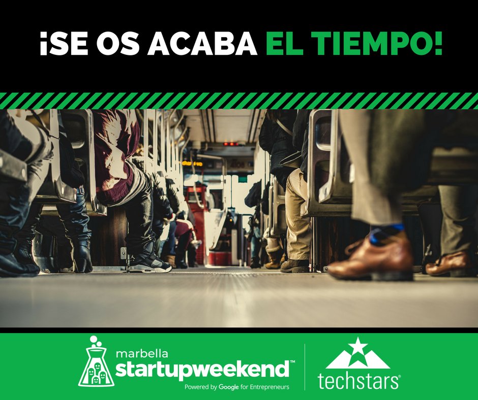 ¡Si aún no tienes tu entrada date prisa! Startup Weekend Marbella #SWMarbella #Marbella #emprendedores está a la vuelta de la esquina. ¡Compra tus entradas antes de que se agoten! sw.marbella.digital