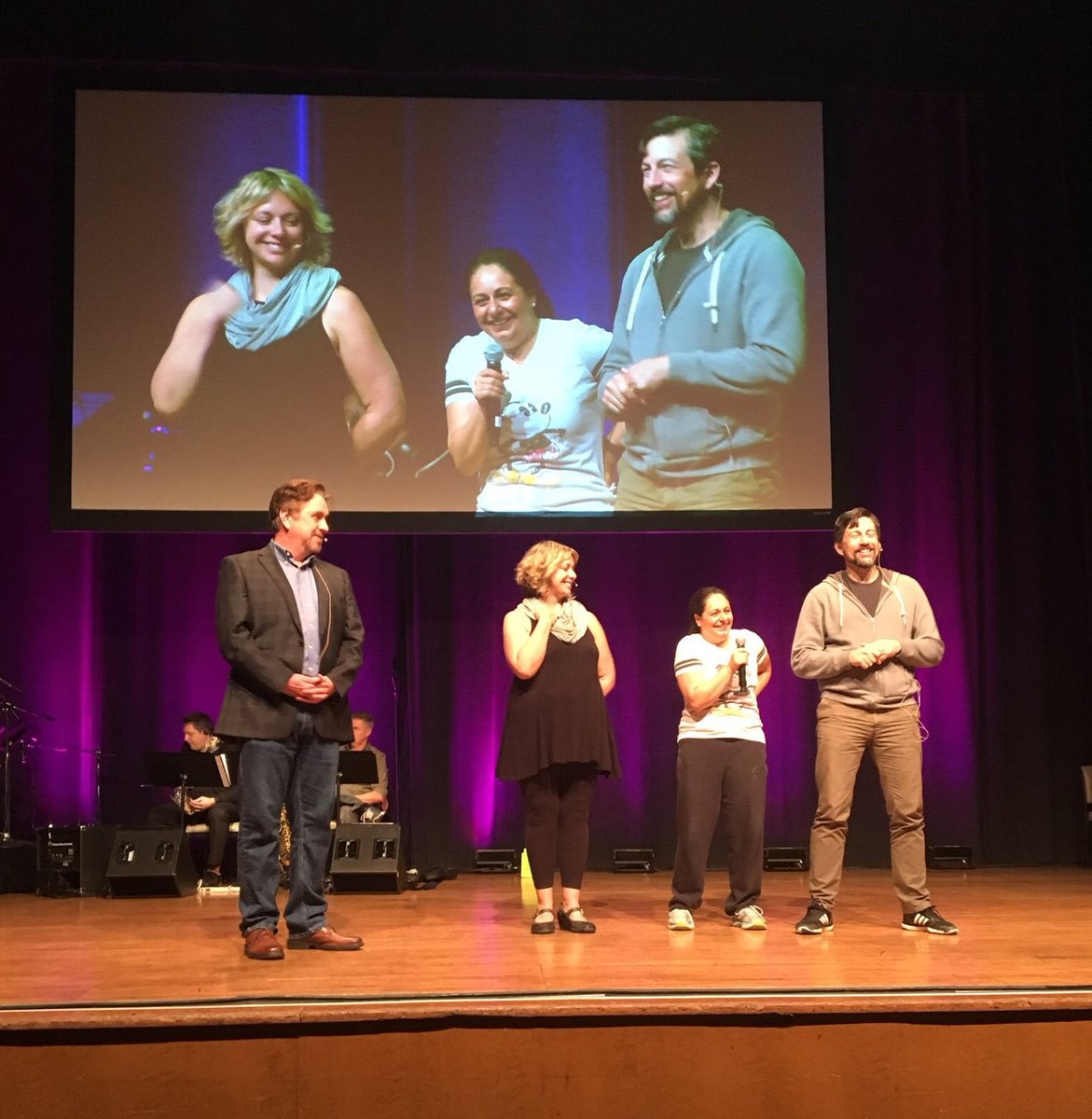 HalaEvents's tweet photo. #WaybackWednesday calls for a throwback to when your President got called up on stage to help with improv at the annual LOL by @georgehullcentr!
.
.
@realpatmckenna @JennineProfeta @sirdavepearce #LOL2017 https://t.co/uhhfDaAeBF