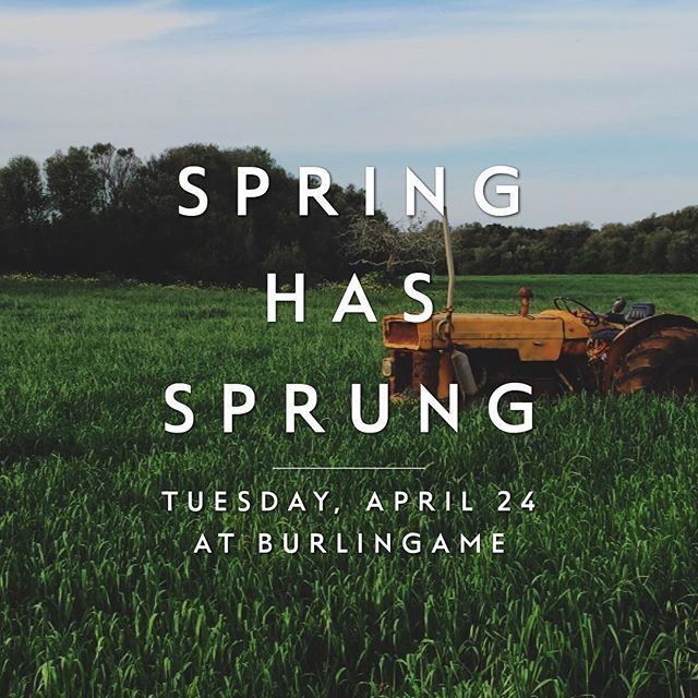 Spring is finally here, so we’re celebrating with a 4-course dinner - plus optional wine pairings - at Pizzeria Delfina Burlingame. Check out the menu then get your tickets here: spring.bpt.me. (Link also in profile.) ift.tt/2GY8zco