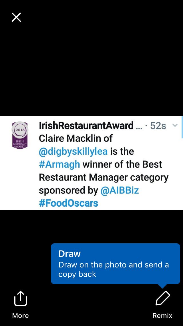 digbyskillylea's tweet photo. News just in from the #irishrestaurantawards. We are delighted to accept this award!!!Well done Claire we are all very proud of you. #foodoscars #lieimember #digbyskillylea #teamwork @restawards https://t.co/bydsmxmJdr