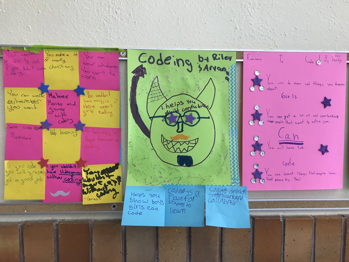 cwidman1's tweet image. Reasons to code by our #lpscompsci @GirlsWhoCode club. #CSforAll