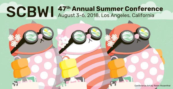 scbwi's tweet photo. We love our Summer Conference Art by @robinarosenthal #LA2018SCBWI #correctname :) https://t.co/yFCTnNjpjk
