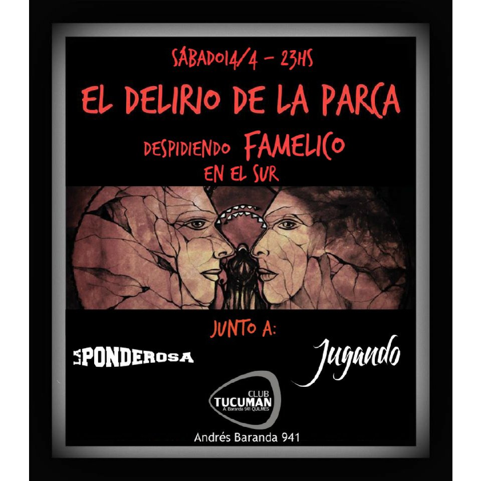 14 de abril despedimos FAMELICO en el <a href="/ClubTucuman/">ClubTucumanAuditorio</a>! 📣Anticipadas $100!📣 @laponderosacol <a href="/jugandoficial/">Jugando (Oficial)</a>  #Eddlp #Famelico #DespedimosFamelico #ClubTucuman