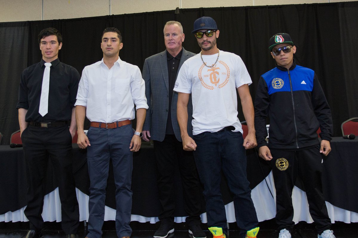 premierboxing's tweet photo. #PBConFOX fighters took part in a press conference today in El Paso, Texas to talk about their April 28 showdowns. #LopezCruz #DirrellHan

FIGHT INFO ℹ️: https://t.co/b0TkvMQBff

📷: Juan Yepez / @TGBpromotions https://t.co/9SdnO9jhJl
