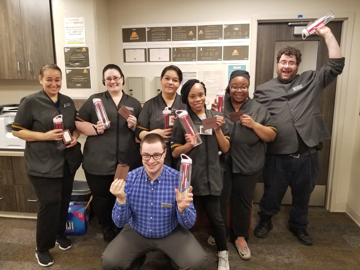 Greetings from some of the Cambria Team!! What a Happy Wednesday it is... especially when the team receives gifts for working hard and always having our loyal guests in mind with everything we do 💕💕💕 #cambria #teamwork #hotels #welovewhatwedo #yassss