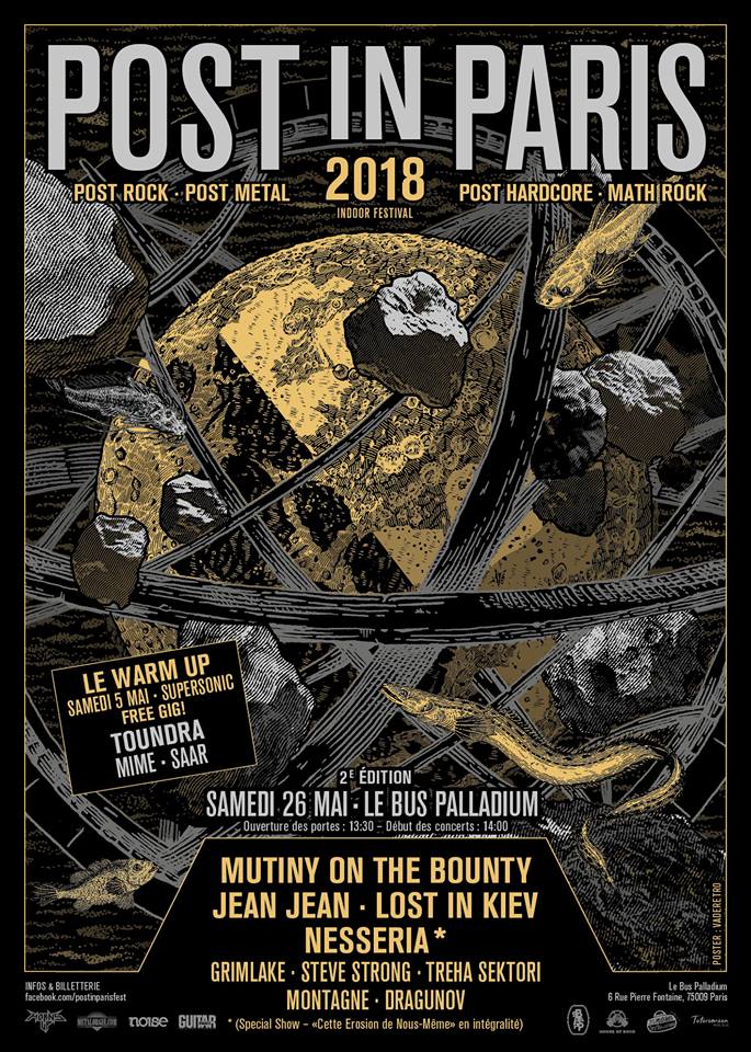 scoreav's tweet photo. Breaking News : @jeanjeanband, @LostInKiev, @GrimLake, Mutiny On The Bounty, @Nesseria, #Dragunov, #Montagne, Steve Strong Music, Treha Sektori... l'affiche du Post In Paris Festival 2018 est plutôt pas mal.
#PIPF #PostRock #Doom #PostMetal #Experimental https://t.co/4bYl3gWlAH