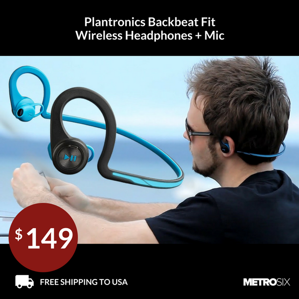 metrosix's tweet photo. Plantronics Backbeat Fit Wireless Headphones + Mic $149 only. Buy now >> https://t.co/nGHNStYh3g #backbeatfit #headphones https://t.co/pMl6XfOEps