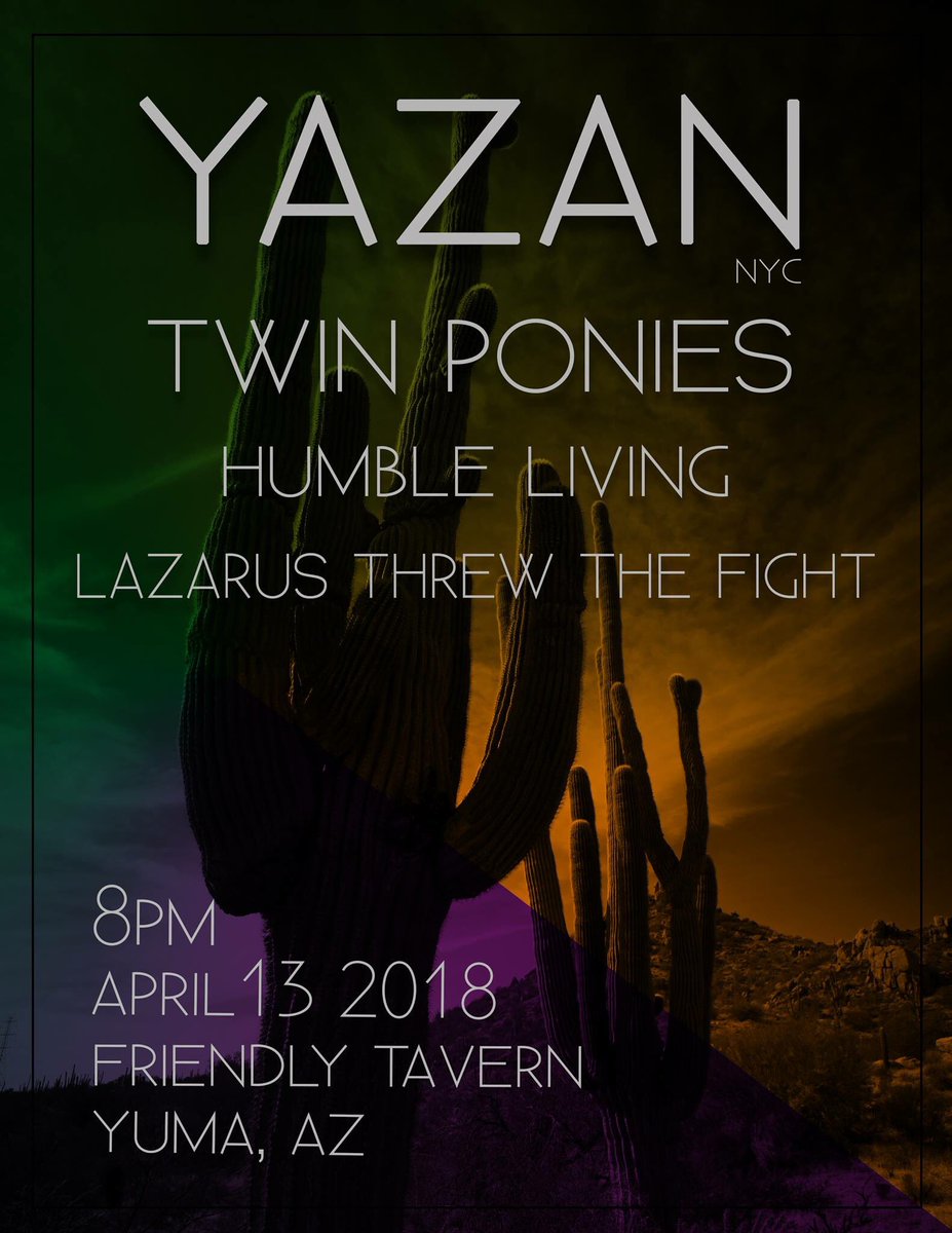 For those who don’t know, we’ll be playing in Yuma next week!! We haven’t played in our hometown in a minute, so we’d really appreciate seeing all of our friends and familiar faces out next Friday at Friendly Tavern!! 21+ doors open at 8PM