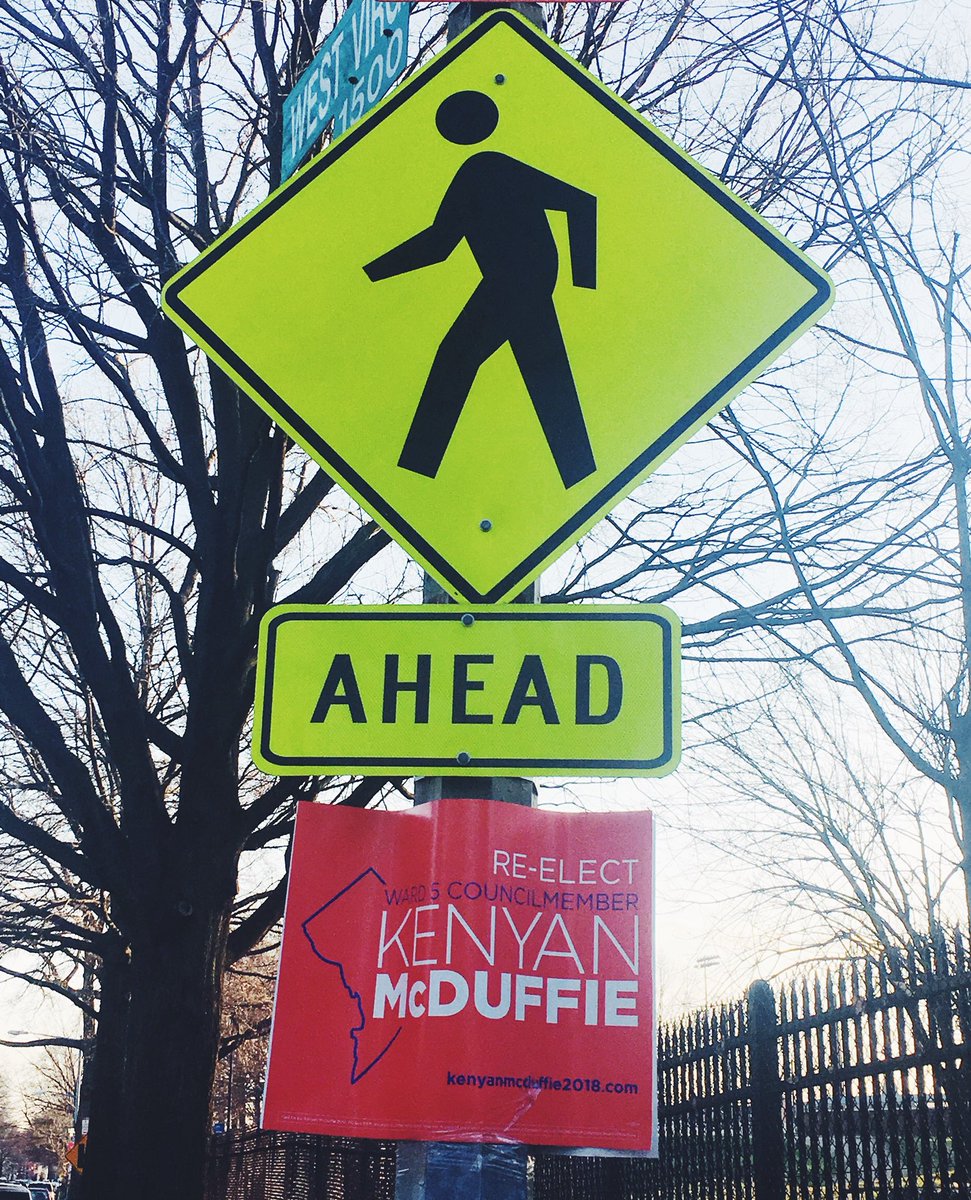 The signs are there, it’s clear! Walk this way to get ahead and re-elect #Ward5 Council member Kenyan McDuffie. #TeamMcDuffie