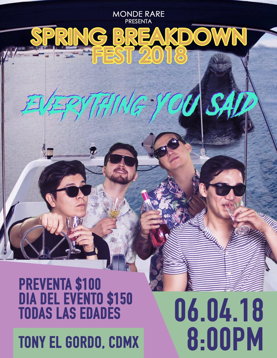 ¡CDMX NOS VEMOS EN 2 DIAS! 
Traemos un show muuuy bueno que no se pueden perder, nos acompañan muchas bandas! 
+info Spring Breakdown Fest 2018 

#CDMX #EYSMX #MUSIC #FEST