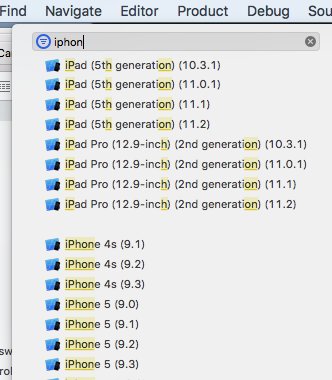 s_0samu's tweet image. なぜここまで打ってiphoneが一番上にこない... 部分一致だとインクリメンタルサーチのよさが半減... #Xcode9.2