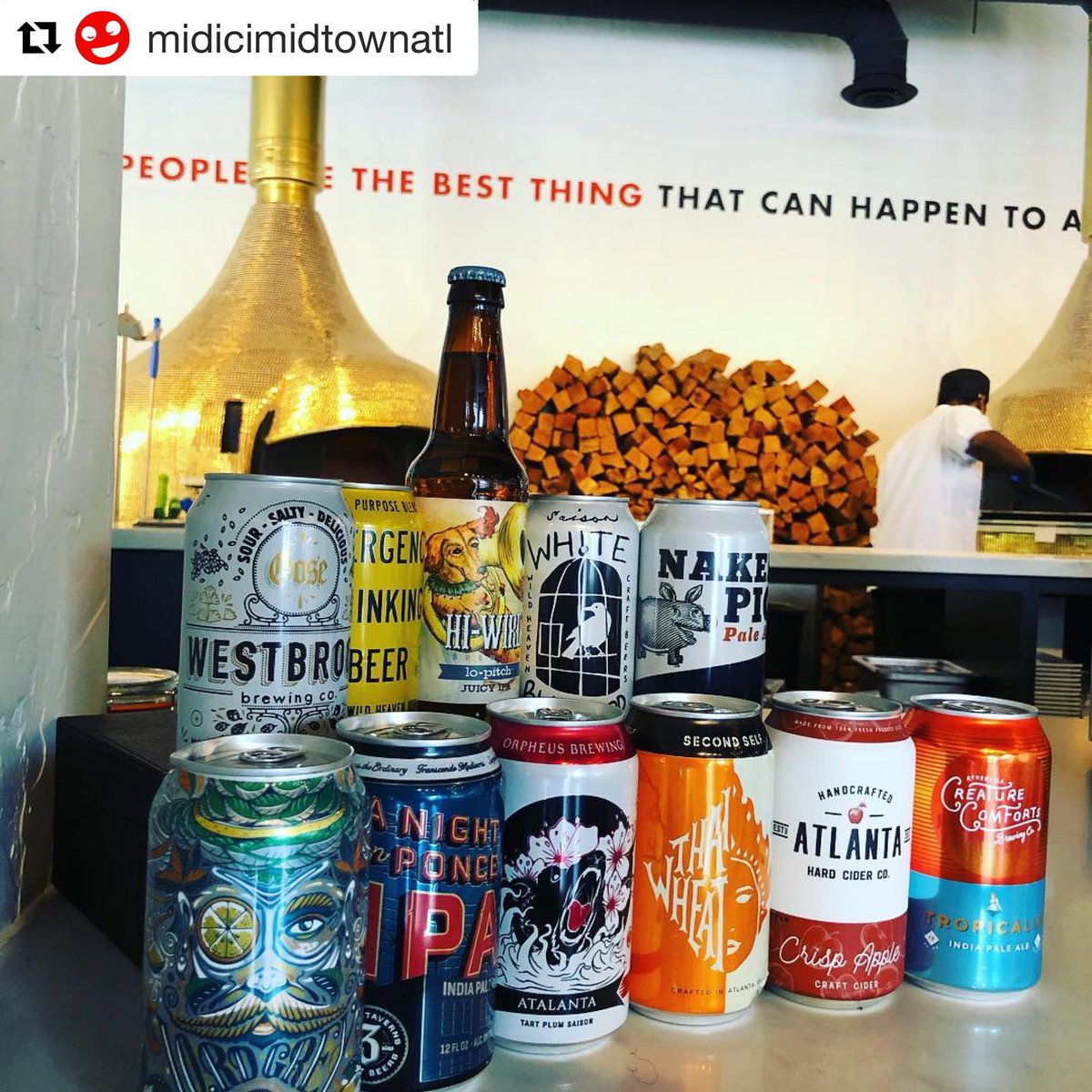 atlantacider's tweet photo. Now that’s a good looking lineup 😍 #Repost @midicimidtownatl with @get_repost
・・・
Got the lineup set for the weekend! @backfortybeer @creaturecomfortsbeer @beerwildheaven @threetaverns @hiwirebrewing @atlantahardcider @orpheusbrewing @secondselfbeer #craftbeer #craftcans https://t.co/QqizUXXsli