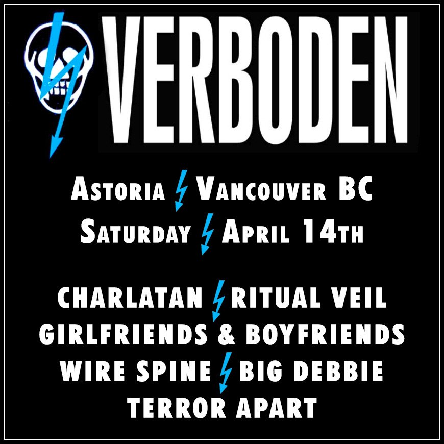 We're coming up to Vancouver for @verbodenfest ! Join us for a stellar lineup at @astoriahastings for a brooding and captivating evening on the 14th.
#postpunk #vancouver #vancouvermusic #verboden #vancouvershows #vancouverbc #noiserock #goth #darkwave #shoegaze #noiserock #noise