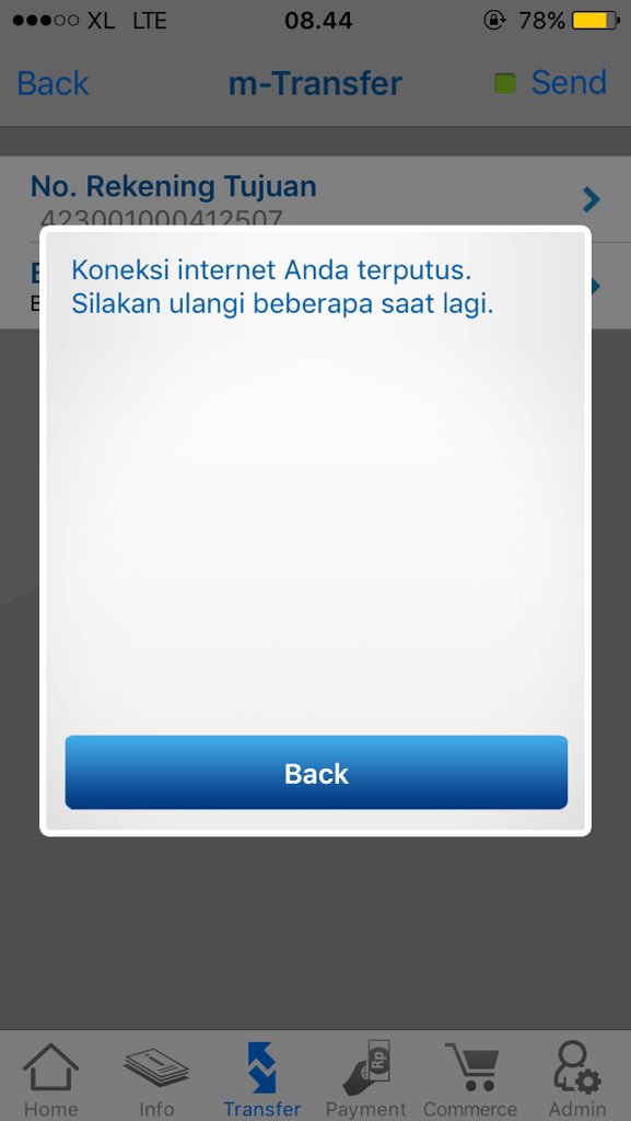 Nfebriansya's tweet photo. @HaloBCA Seperti ini. Sinyal bagus dan pulsa pun ada untuk daftar rekening yang dituju. https://t.co/2i2RnbdzCa
