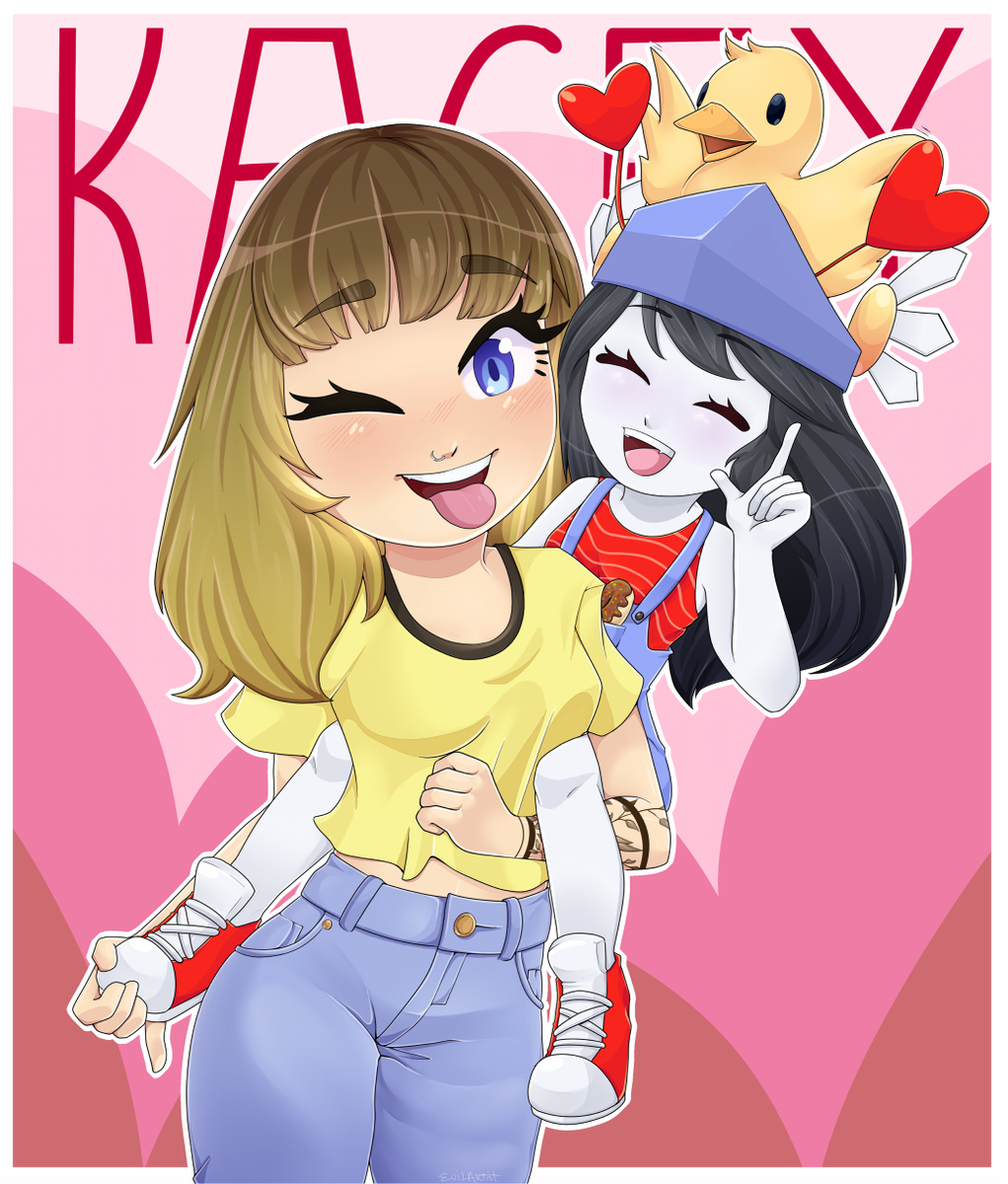 Evilartist On Twitter Commission For Kaceywilleatchu Of Herself And Her Roblox Character Thanks For Buying 3 High Quality Https T Co J5dgxg2yzq Https T Co Jn3steokdc - roblox character yellow girl