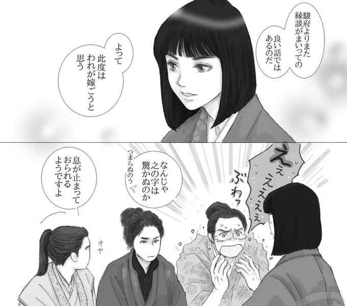 今更ですがエイプリルフールなその③

直虎様の場合。
ほのぼの井伊谷! #虎絵 