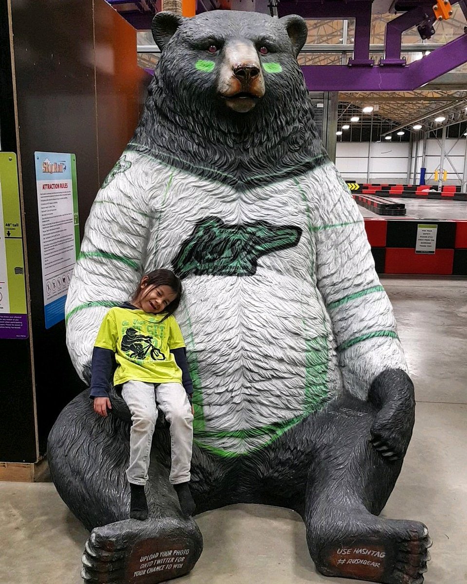 ScarletKitty's tweet photo. Cayden said he was "playing dead" so bear wont eat him lol #rushbear @SaskRushLAX https://t.co/SPIRHbmqIK