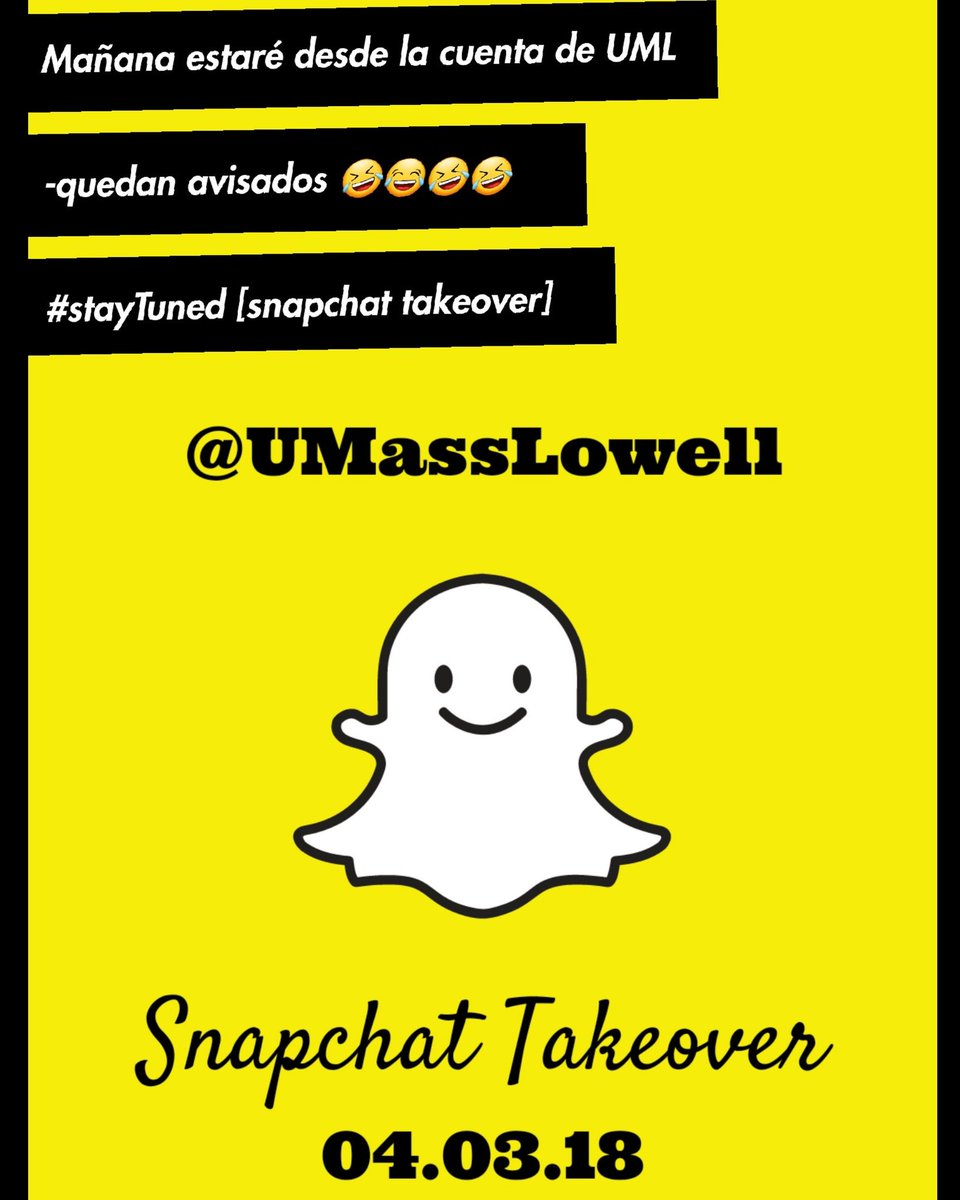 #SnapchatTakeover Tomorrow!
👉🏽👉🏼👉🏿 @umasslowell 

Make sure you follow #UMassLowell on #snäpchat 

#takingOverSnapchat #collegeLife #collegemom #oneDayInMyLife #sneakpeek #StudentParents #ParentingStudents #YouAreWelcomeHereUML #UML #UMLowell #UnitedInBlue #AlwaysARiverHawk