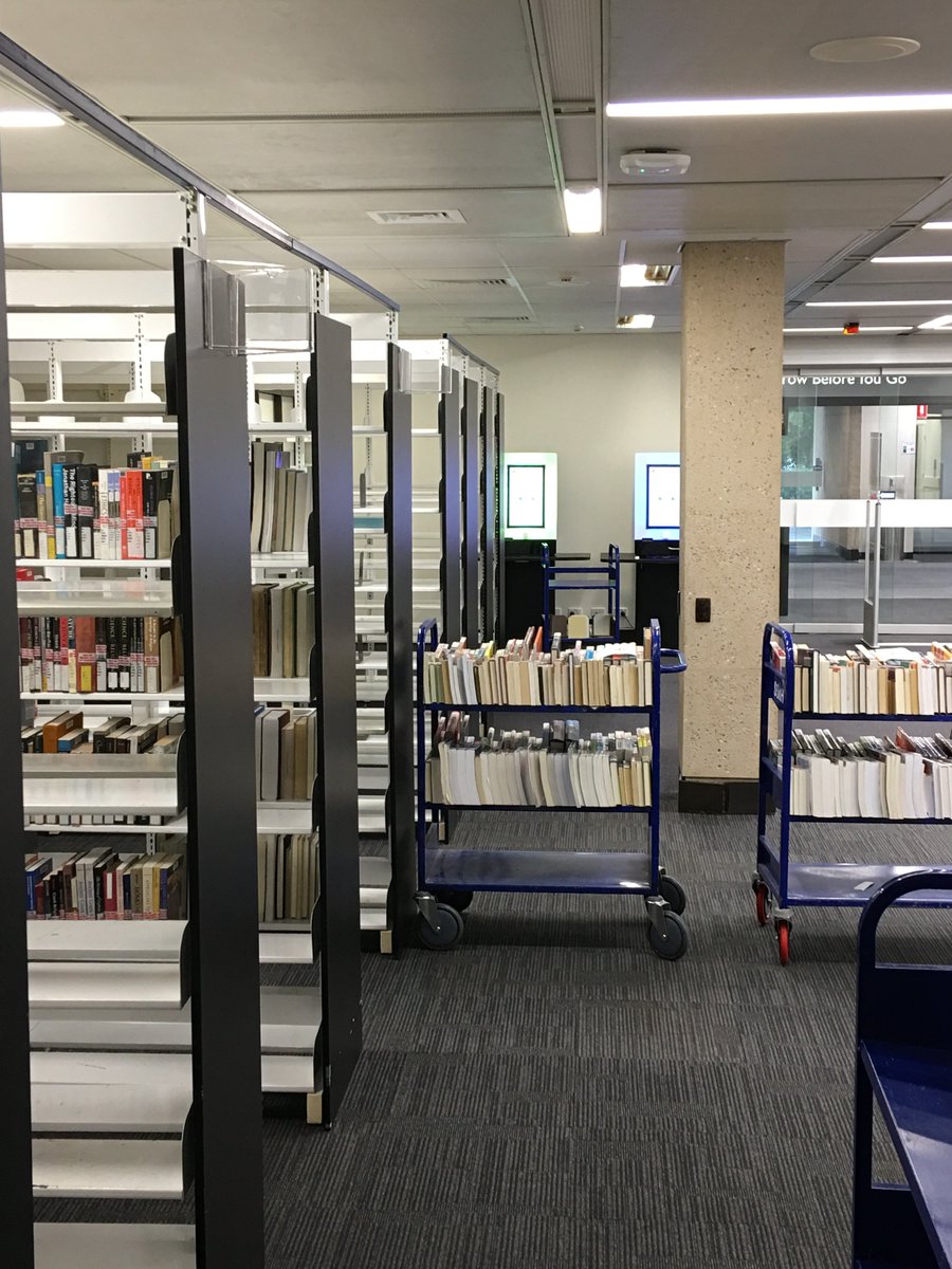 UQ_Library's tweet image. We’re #movingbooks this morning. High use is moving from Level 3 to Level 1 of Social Sciences and Humanities Library. If you can’t find your learning resources (course readings) check both locations. We should be done by 12pm. More to come. #uq #uqlibrary