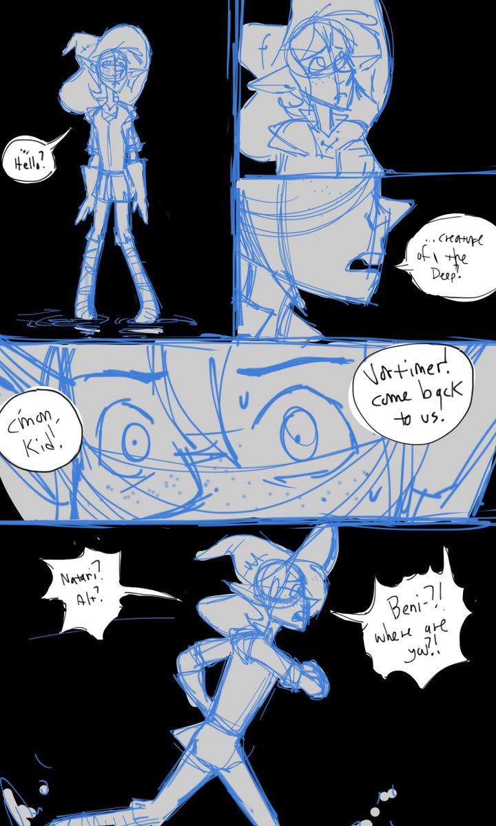 ghostxstar's tweet photo. a little prediction of sorts for my elf sorcerer. uh... this wasn't as creepy in my head. #DungeonsAndDragons #WIP #comic #dnd #vortimer https://t.co/PX0PlyM53J