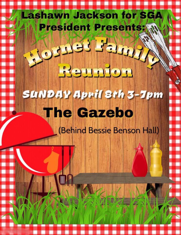 DavettaLaShell's tweet photo. Calling All past, current, and future Hornets: come join me as we Apply the Force and bring back that Ole Bama State Spirit! Come celebrate Ole Mother Dear with music,games,food and fun. #MyASU #ASU_rys18 #JacksonAdministration #Jackson5 #ATF https://t.co/1TJ5bDwu3g