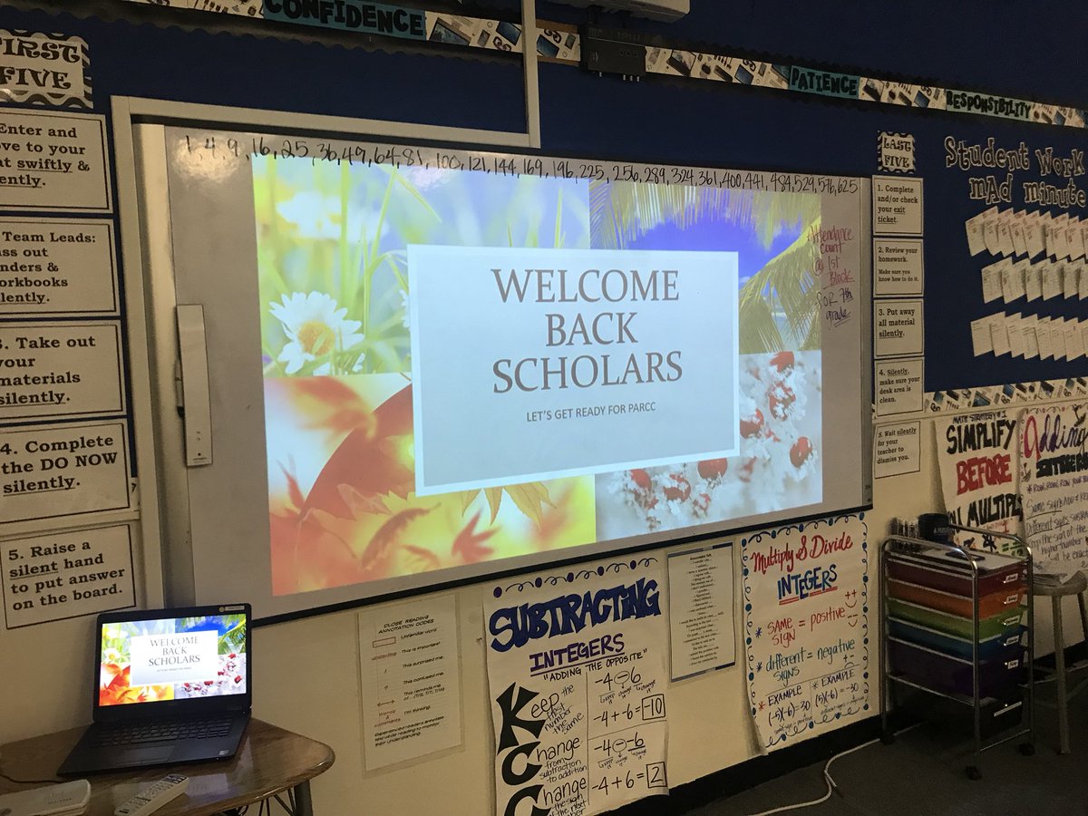 AnikeImani's tweet photo. Welcome back, scholars. 18 school days until PARCC. Who is ready to be #PARCCready? #MsOliverTheTeacher #iTeach #ITeachMath #MathRocks #mathmonday #FutureReady #ParccPrep #WelcomeBack #Grinding Can you spot #PerfectSquares? @FriendshipPCS @NzinghaMurphy @myfnn @MHChamps #7thgrade https://t.co/aGV8tHHBca