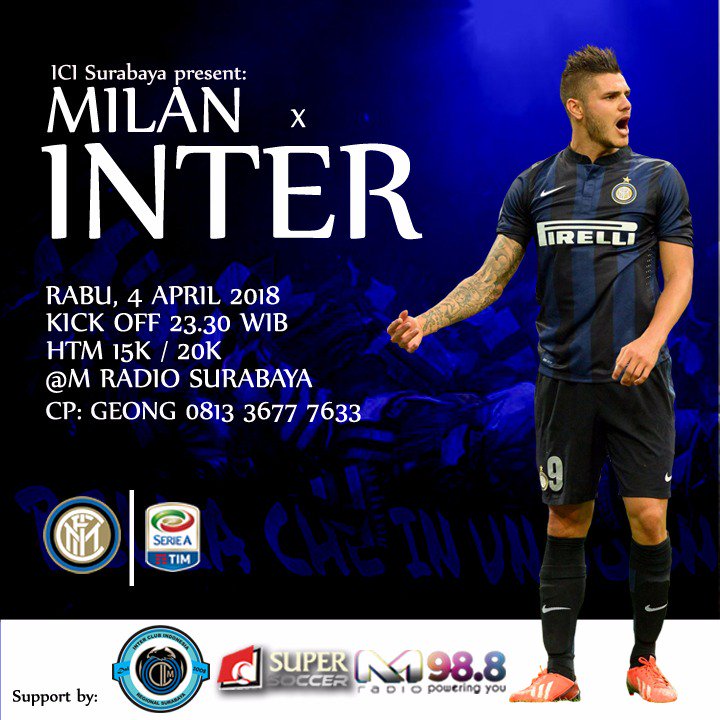 Ramaikan nobar <a href="/ICI_Surabaya/">ICI Surabaya</a> rek 
#DerbyMilano #DERBYDELLAMADONNINA