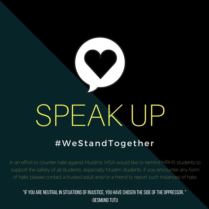 MountRainierBSU's tweet photo. Here is a message from MSA#westandtogether #StopHateAgianstMuslims https://t.co/3pNxqbmAb1