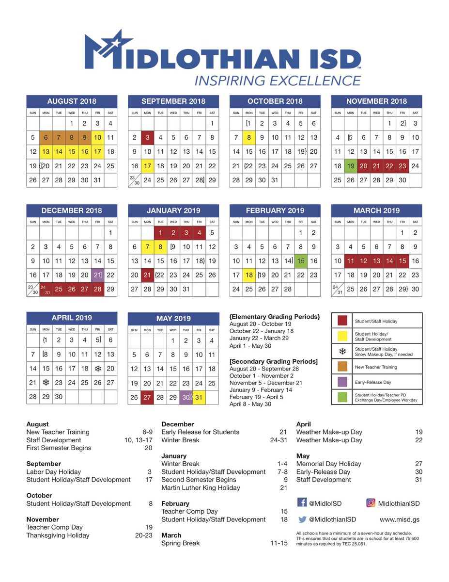 Venus Isd Calendar - Customize and Print